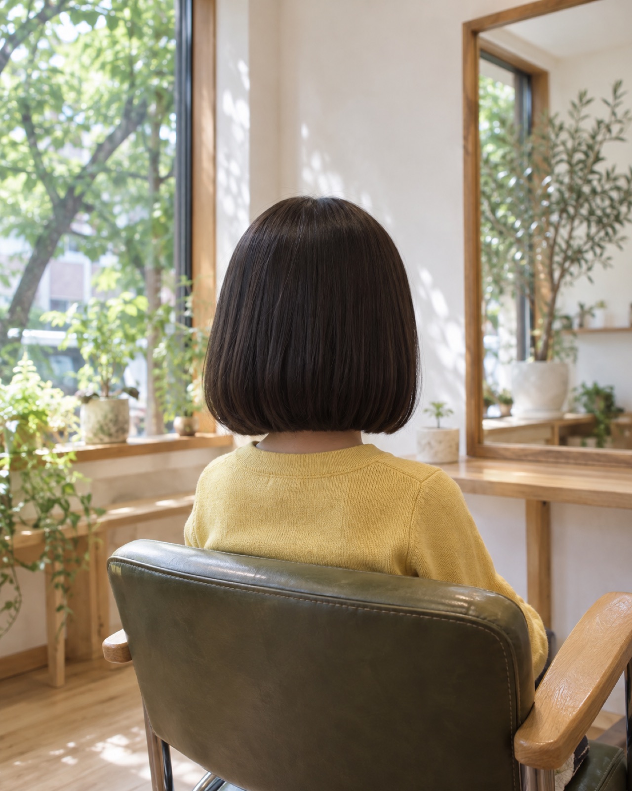 子どものおかっぱの後ろ姿